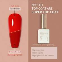 XEIJAYI 1瓶15毫升哑光免擦拭封层凝胶，持久UV卸甲凝胶指甲油二合一 - 無色 - 查看 5