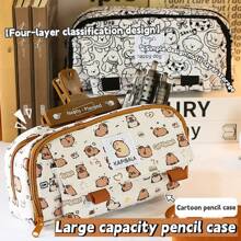 1Pc Đen Trắng Checkerboard Túi Đựng Đồ Trang Điểm Du Lịch Dung Tích Lớn Cho Nữ Bé Gái, Túi Đựng Đồ Trang Điểm Túi Đựng Đồ Trang Điểm Túi Đựng Đồ Chăm Sóc Da Túi Đựng Đồ Vệ Sinh Cá Nhân, Đồ Du Lịch Thiết Yếu Du Lịch Thiết Yếu Ký Túc Xá, Quà Cưới Phù Dâu, Quà Tặng Cho Mẹ, Quà Sinh Nhật, Quà Tặng Cho Bạn Bè Và Giáo Viên, Đồ Trang Trí Nhà Cửa, Phòng Tắm Phòng Khách Phòng Ngủ Trang Trí, Tổ Chức Phòng Tắm, Tổ Chức Đựng Đồ Trang Sức, Tổ Chức Đựng Dầu Môi, Tổ Chức Đựng Sơn Móng Tay Tổ Chức Đựng Đồ Trang Điểm Hộp Đựng Đồ Trang Điểm Quay Trở Lại Trường Học, Quay Trở Lại Trường Học, Đồ Dùng Học Tập, Hộp Đựng Bút Chì, Túi Đựng Bút Chì, Cặp Học Sinh - Túi bút Capybara - Xem 7