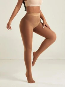 1 pieza Medias sexys de mujer de 40D, Pantimedias simples, a prueba de enganchones