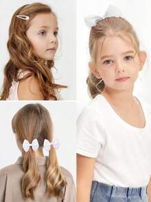 Set de 23 piezas de accesorios para el cabello de niñas para la escuela, que incluye lazos, diademas, pinzas, gomas del pelo, lazos de terciopelo y lazos rizados para niñas pequeñas y niñas en edad escolar para la escuela, Halloween, Navidad y fiestas - Multicolor - Ver 10