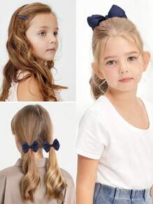 Set de 23 piezas de accesorios para el cabello de niñas para la escuela, que incluye lazos, diademas, pinzas, gomas del pelo, lazos de terciopelo y lazos rizados para niñas pequeñas y niñas en edad escolar para la escuela, Halloween, Navidad y fiestas - Multicolor - Ver 8