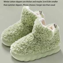 1 Đôi bốt Snuow lót nhiệt ấm áp, bốt mùa đông đế dày chống trượt dành cho nữ (Vui lòng đặt hàng lớn hơn 2 cỡ) - màu xanh lá - Xem 11
