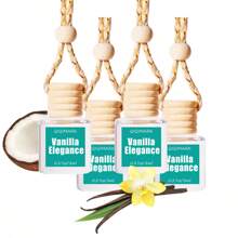 Pick 80+Scents, Car Air Hanging Fragrance Oil Diffuser,Car Air Freshener Diffuser For Essential Oils Scents Fragrance Aromatherapy Automobile Diffuser ,Long Lasting Car Diffuser - Sự thanh lịch của Vanilla - Xem 3