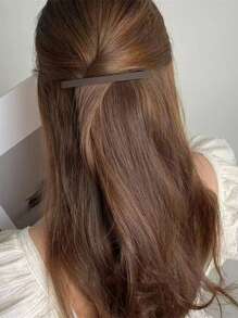 1个/2个装女士哑光优雅简约发夹，百搭时尚发饰，适合日常佩戴，纯色亚克力发夹，四季皆宜的爪夹发卡，学习用品，头部饰品，发夹 - 彩色 - 查看 15