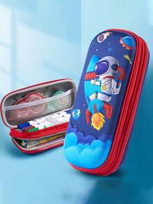 Hộp đựng bút chì 3D Macaron Color Hot, họa tiết hoạt hình hai lớp dành cho học sinh trung học và tiểu học, dung tích lớn, phù hợp cho cả bé trai và bé gái, hộp đựng đồ dùng văn phòng phẩm di động dễ thương - Một cỡ - Xem 6