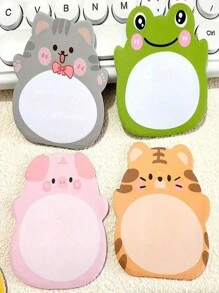 5pcs/8pcs Cute Cartoon Animal Pattern Sticky Notes, 20pcs/Book, 100pcs/160pcs Creative Upright Memo Pads Back To School - 8 Books, 160 Sheets - View 3