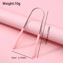 Stainless Steel Convenient U-Shaped Tongue Scraper, Oral Hygiene Cleaner, Adult Tongue Scraper To Remove Bad Breath - Silver - View 9