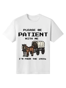 Please Be Patient With Me L'm From The 1900s Vintage Shirt - 白色 - 查看 1
