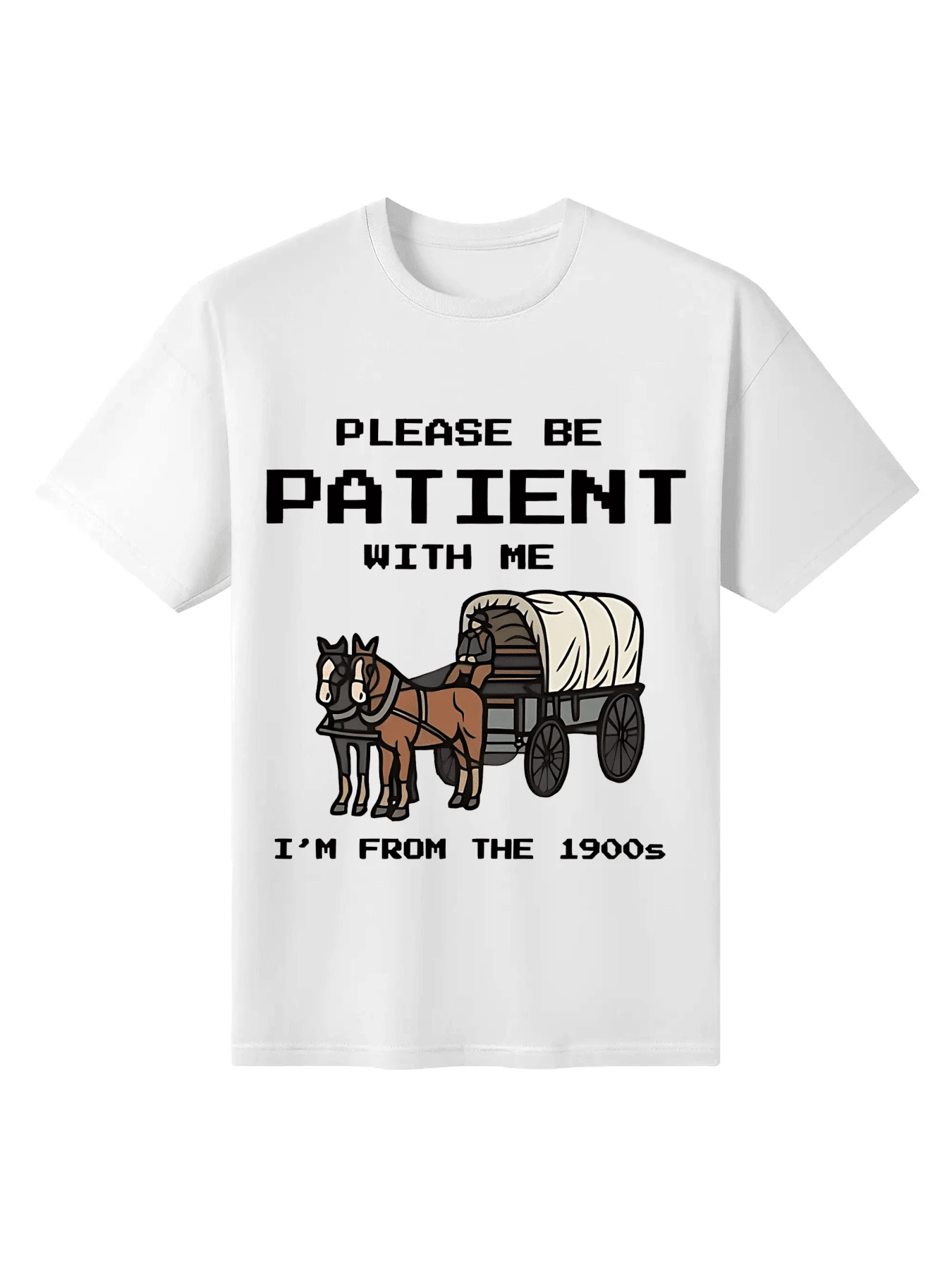 Please Be Patient With Me L'm From The 1900s Vintage Shirt - 白色 - 查看 1