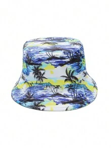 1 chiếc Mũ chống nắng hình cây dừa, hoa và đại dương thời trang mới cho mùa hè và mùa thu dành cho cả nam và nữ, mũ xô phong cách Hawaii dùng khi đi du lịch biển - phong cách Hawaii - Xem 4