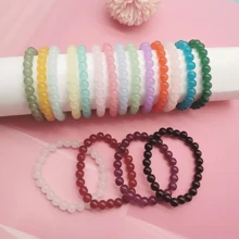 Bộ 10 vòng tay hạt thủy tinh màu hỗn hợp ngẫu nhiên 8mm, quà tặng cho bạn bè và các cặp đôi - Màu sắc ngẫu nhiên 10 cái - Xem 6