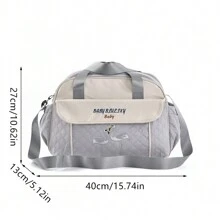 新款大号时尚多功能单肩尿布包；大容量刺绣车缝斜挎包，适合妈妈；双拉链手提尿布包 - 查看 9