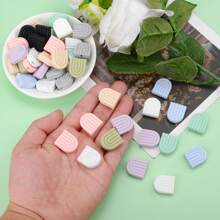 10/25/50pcs Rainbow Silicone Beads, 10 Color Arched Decorative Beads, Suitable For DIY Craft Projects Key Chains, Necklaces, Bead Pens, Pendants, Jewelry Making And Craft Making - Arched Silicone Beads - View 3