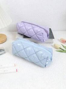 1 个单层纯色铅笔盒，大容量文具收纳袋 - 轻巧、便携、宽敞的存储空间，适用于办公室、学校和旅行必需品，可作为送给朋友的文具礼物