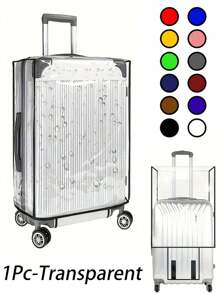 1 Vỏ bọc hành lý bằng PVC trong suốt, Vỏ bọc vali chống thấm nước khi đi du lịch, Vỏ bảo vệ xe đẩy chống bụi trong suốt, Dành cho vali từ 20 inch đến 30 inch, Không bao gồm vali Đồ dùng du lịch thiết yếu Tổ chức du lịch cho kỳ nghỉ hè trên bãi biển Túi đựng đồ dùng học tập cho trường học Phụ kiện học tập Đồ dùng học tập - Trong sáng - Xem 1