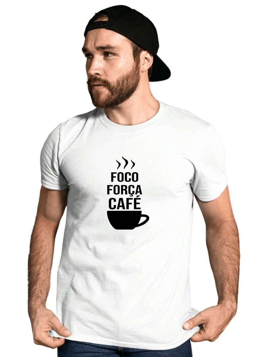 T-Shirt Shirt Focus Strength Faith Coffee Funny Phrases Success Mantra Positivity Unisex TShirt - trắng - Xem 1