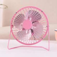 USB Fan 4 Inch Portable USB Charged Metal Mute Table Cooling Fan Home Office Air Cooler - Nhiều màu - Xem 1