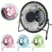 USB Fan 4 Inch Portable USB Charged Metal Mute Table Cooling Fan Home Office Air Cooler - Nhiều màu - Xem 4