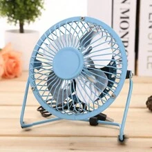 USB Fan 4 Inch Portable USB Charged Metal Mute Table Cooling Fan Home Office Air Cooler - Nhiều màu - Xem 2