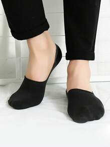 6 双男女款简约纯黑色低帮隐形短袜舒适透气适合日常穿着女士袜子黑色袜子