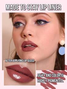 Misslyn 2支装持久唇线笔套装。持久显色，可削尖，凝胶质地，涂抹顺滑，妆效自然，色彩饱满，打造自然唇妆。 - 138+301 - 查看 5