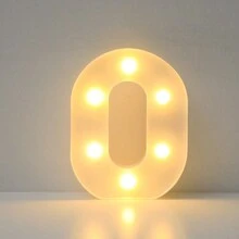 1pc 6.3 Inch Creative White Illuminated A-Z Letter Light, Numeric Shape Lamp, Battery Powered Alphabet Light, Home Decor Letter Lamp, Room Decor Letter Shape Night Light, Bedroom Decor, Wedding Decor, Party Decor, Birthday Decor, Desktop Decor Letter Light, Valentine's Day Decor Light, Proposal Scene Decor Light