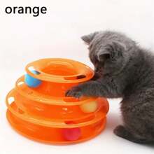 Cat Three Layer Turntable Toy, Educational Play Track Tower Cat Teaser Toy For Indoor Cats - Interactive Cat Ball Toy With Three Colorful Balls - Multicolor - View 9