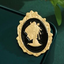 1 件复古优雅淑女头系列胸针 - 高端淑女时尚礼服别针多用途配饰礼服配饰别针适用于衣服包包饰品背包适用于学校办公室配饰衬衫夹克珠宝万圣节衣服别针有趣可爱的教师礼物 - 彩色 - 查看 19