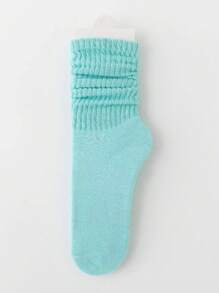 6 Pairs Candy Color Slouch Socks, Simple & Comfortable Mid-Calf Socks, Women Autumn Stockings And Socks - Multicolor - View 12