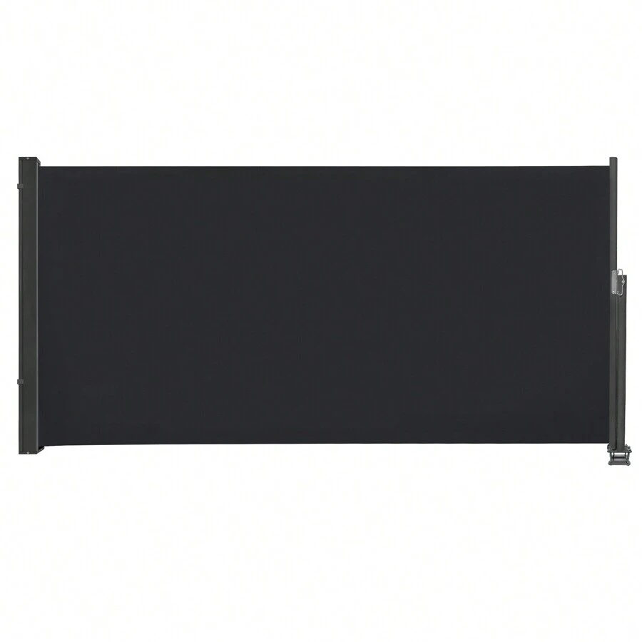 Froadp Side Awning For Balcony Privacy Screen Extendable Side Blind Aluminum Bracket 100% Polyester UV Protection Opaque Awning With Handle For Balcony - Dark Grey - View 1