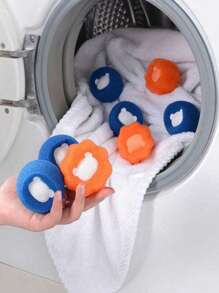 1/3/6 件可重复使用洗衣机清洁球、防起球衣物除毛器、洗衣机宠物毛发捕捉器、洗衣除毛刷 - 除毛清潔球 - 查看 11