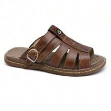 Franciscan Men's Genuine Leather Sandals Total Comfort - Café integral - Ver 4