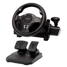 DOYO Gaming Steering Wheel, 270° Xbox Steering Wheel With Pedals, PS4 Steering Wheel, Vibration Feedback, Driving Force Racing Wheel For PC, Xbox 360, Xbox One, Xbox Series X, PS3, Switch, Android - Black - View 3