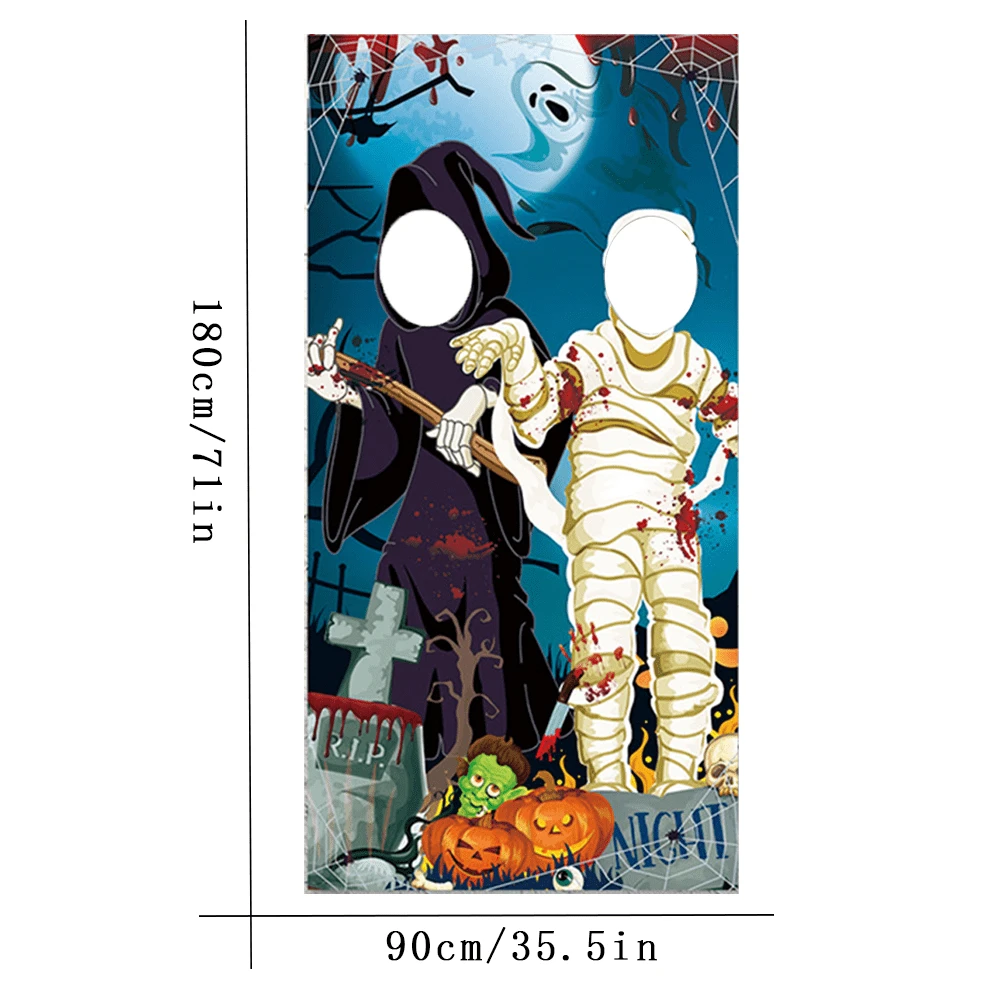 1PC Halloween Horror Nights Halloween Photo Props Horror Skeleton Death