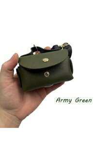 Leather Dog Poop Bag Dispenser, Can Be Hung On Leash, Poop Bag Holder, Portable Poop Bag Pouch, Mixed Color Hardware Accessories - Multicolor - View 5