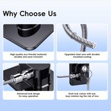 2 Packs Refrigerator Door Lock, Child Proof Fridge Door Lock For Kitchen Freezer, Cabinets And Drawers, Closets, Windows, Doors-No Tools Need Or Drill - Black - View 6