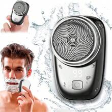 LED Digital Display Mini Electric Shavers Pocket Size Waterproof Razor Portable Electric Shaver Mini Shaver For Men