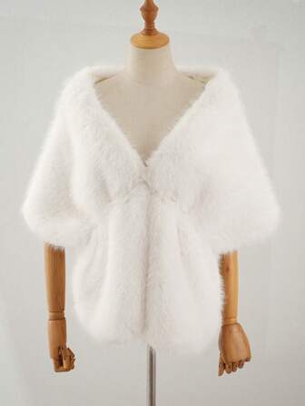 1 Stück einfarbig eleganter, flauschiger und luxuriöser Damenschal, warm für Herbst/Winter Alltagskleidung