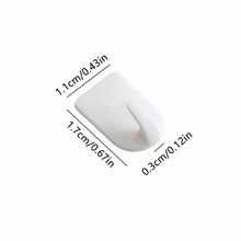 10pcs Mini Self-Adhesive Hooks, No-Drill Sticky Wall Hooks For Bathroom, Kitchen - Multicolor - View 10