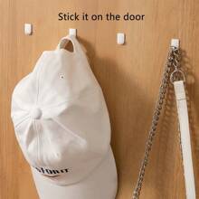 10pcs Mini Self-Adhesive Hooks, No-Drill Sticky Wall Hooks For Bathroom, Kitchen - Multicolor - View 4