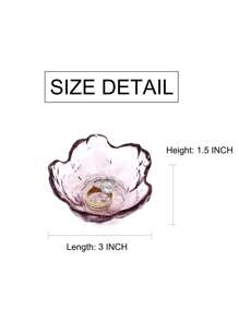 1pc Flower Ring Dish Jewelry Tray, Small Glass Jewelry Dish For Women, Room Decor Trinket Tray For Earrings Necklaces, Wedding Engagement Ring Holder Dish, Key Dish Jewelry Plate Bowl Gift Back To School