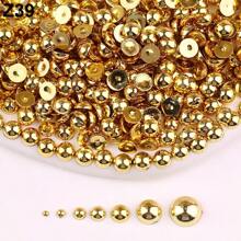 2mm,3mm,4mm,5mm,6mm,8mm,10mm,7 Sizes Non-AB Normal Colors Flat Back Half Round Pearls, Multi Colors Crystal Gems Non Hot Fix DMC Jewelry Rhinestones Beads Stones Diamond 3D Pattern Design Accessories Glitter Manicure Decal Decorations For Clothes,Bag,Shoes,Cups,Phone Covers,Handicrafts,Diy Trim. - Non-aB Colors - View 12