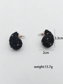 1 套别致渐变色水滴玻璃水钻奢华耳钉适合女士日常佩戴 - 水滴 - 查看 11