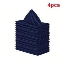 8/16/24张散装婚礼餐巾，优雅方形餐桌餐巾，缎面餐巾，适用于餐厅、宴会、毕业派对、返校季（43*43厘米/17*17英寸） - 藏青 - 查看 7