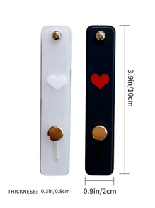 Heart Pattern Push Pull Phone Holder - Clear - View 13