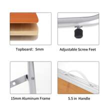 Moosinily Moosinily Small Camping Table 3FT Folding Picnic Table Foldable Low Camp Table Portable Short Aluminum Outdoor Floor Short Beach BBQ Black White Yellow 35.2*15.7 Inch
