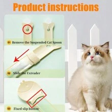 New Convenient Cat Stick Can Masher, Squeezer Tool, Cat Treats & Wet Food Dispenser - Multicolor - View 6