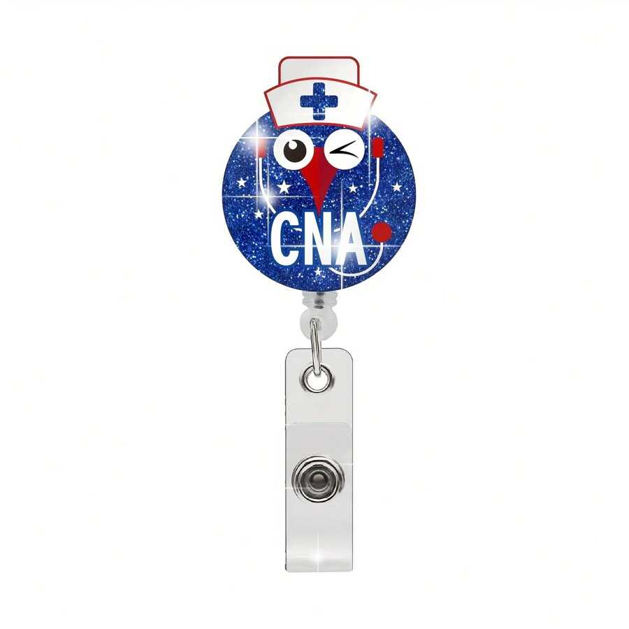 1 Shiny Badge Scrolls With Retractable Metal Clips, Fun ID Holders
