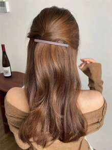 1个/2个装女士哑光优雅简约发夹，百搭时尚发饰，适合日常佩戴，纯色亚克力发夹，四季皆宜的爪夹发卡，学习用品，头部饰品，发夹 - 彩色 - 查看 14