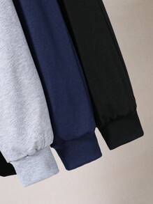 3pcs/Set Tween Boys' Letter Print Active Pants - Multicolor - View 5